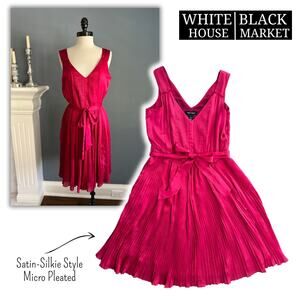 Burgundy Satin Silkie Pleat Red Dress Special Occasion Wedding Guest Christmas